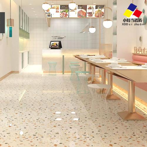 彩色亮光水磨石卫生间瓷砖墙砖600600仿古砖餐厅防滑地砖工程砖